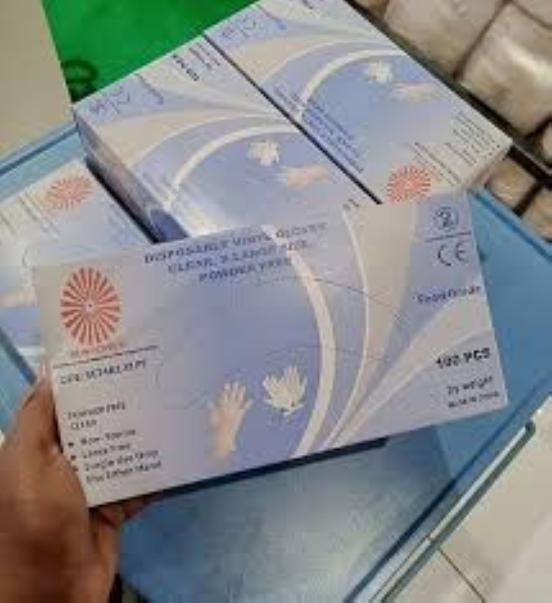 SUNPOWER DISPOSABLE VINYL GLOVE SAE2482-XLPF